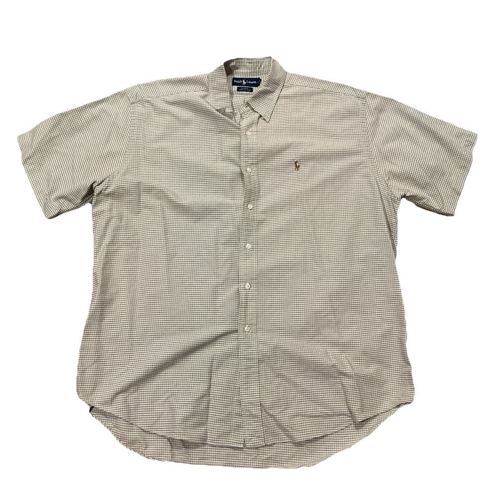 Ralph‎ Lauren Blake Short Sleeve Shirt Green/Purple XL